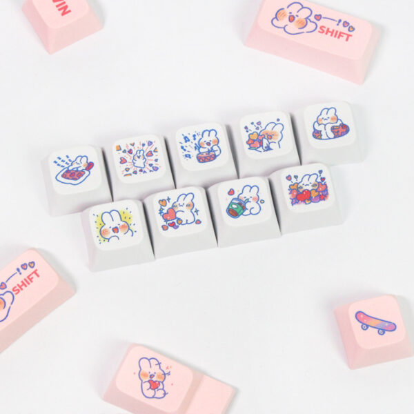 Steam Rabbit Mechanical Keyboard Customized Cute Personality Key Cap - Image 4