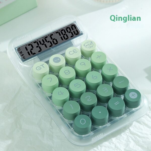 Grade Gradient Color Round Mechanical Keyboard Calculator - Image 6