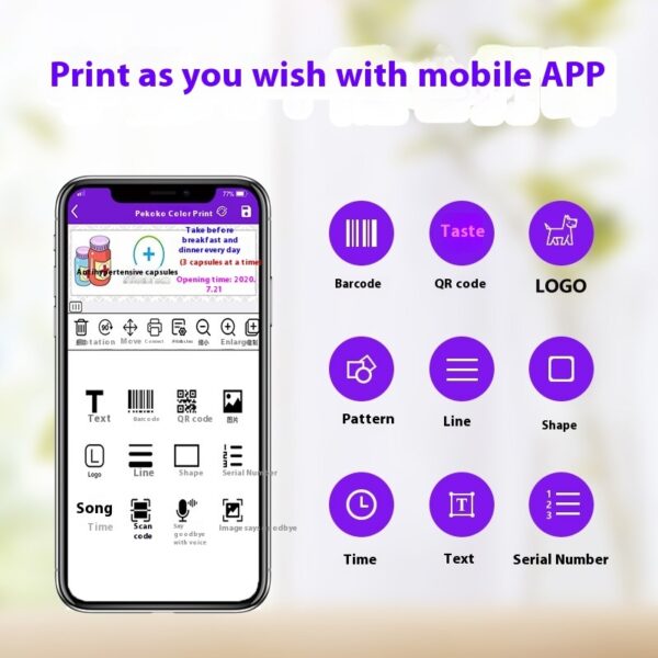 Wireless Smart Handheld Printer Portable Small - Image 2