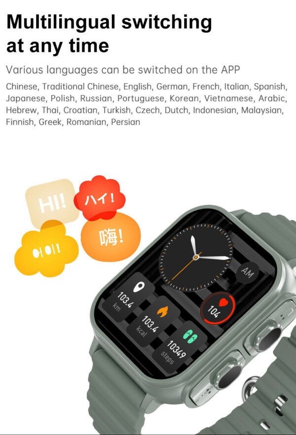 N22 Earphone Watch Two-in-one Sitting Heart Rate Health Monitoring Multi-sport Mode Smart Watch - Image 10