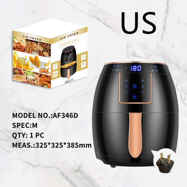 5.5 L US Standard Cross-border Air Fryer Touch Screen Automatic Fryer British Standard Deep Frying Pan Chips Machine Airfryer - Image 10