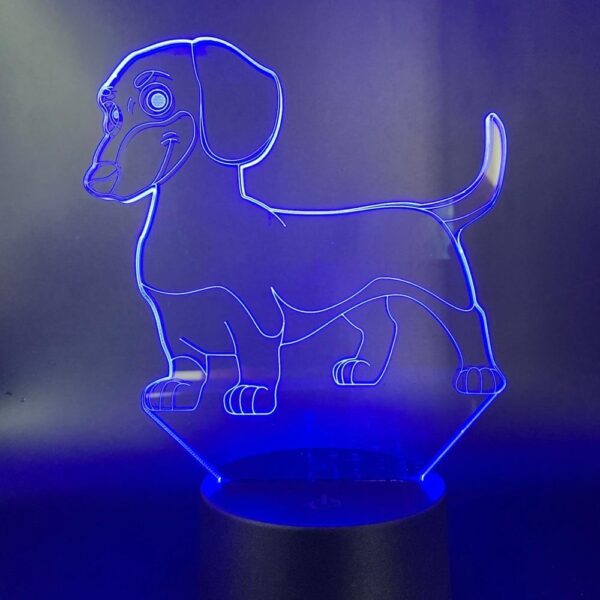 Dachshund 3D Night Light Desk USB Battery Decorative Light - Image 4