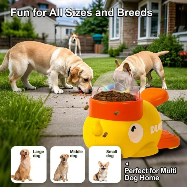 Dog Puzzle Feeder Interactive Pet Food Treat Dispenser Cartoon Duck Design Anti-slip Pets Automatic Feeder Toys For Dog Training Pet Products - Image 2