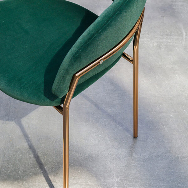Gold Plated Makeup Chair Dining Room Chair - Image 5