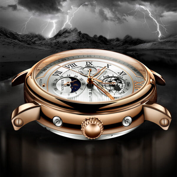 Men's Waterproof Moon Phase Automatic Mechanical Watch - Image 5