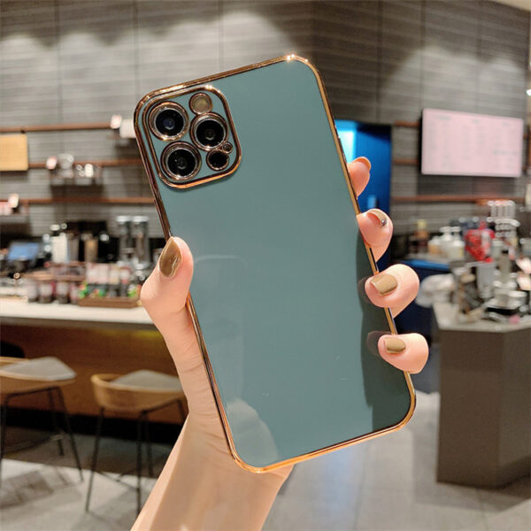 Luxury Solid Color Electroplating Mobile Phone Case All-inclusive Creativity - Image 3