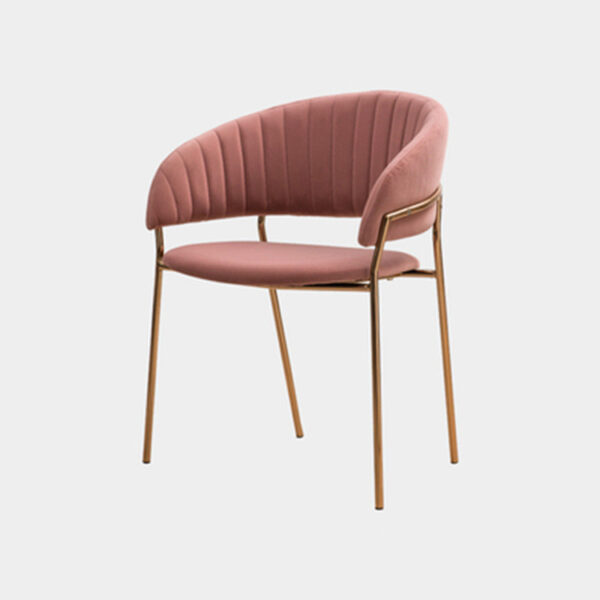 Gold Plated Makeup Chair Dining Room Chair - Image 3