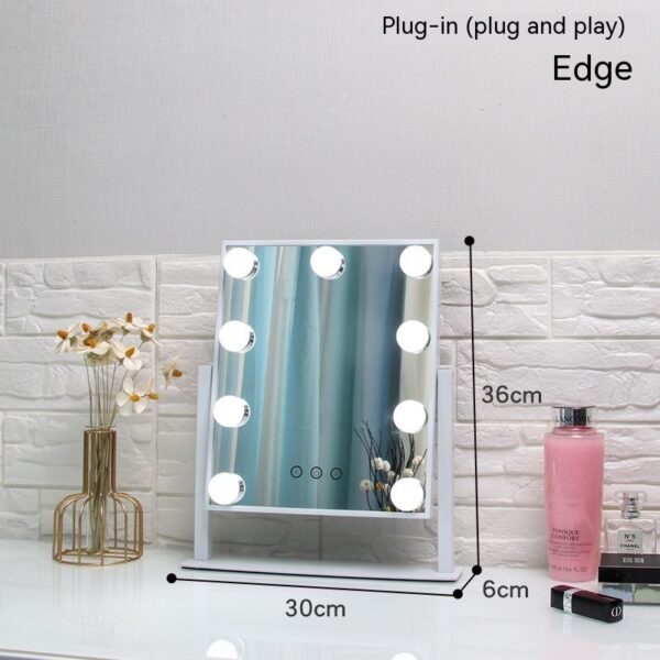 Household Desk Makeup Mirror Desktop LED Light Dressing Mirror - Image 3