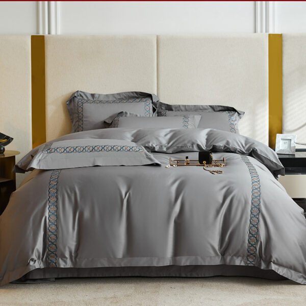 120 Pillow Cotton Four Piece Luxury Pure Cotton Duvet Cover - Image 5