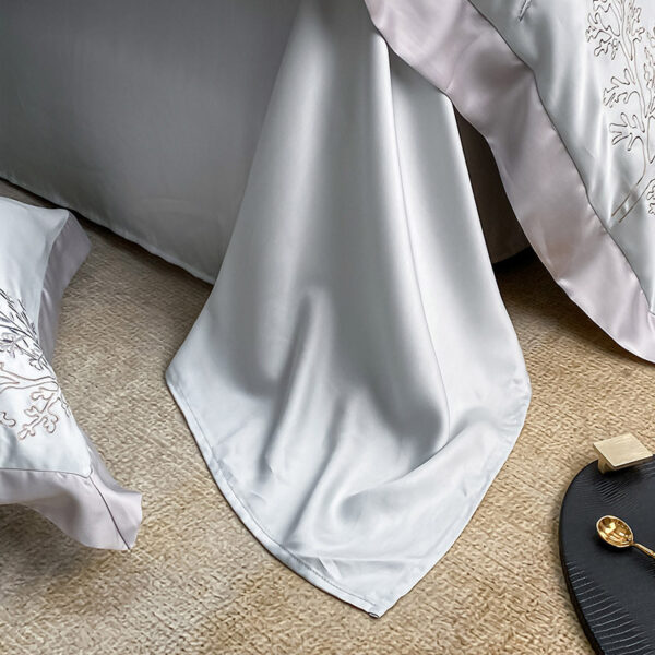 High-end Embroidered Lyocell Fiber Bed Sheet Four-piece Set - Image 3