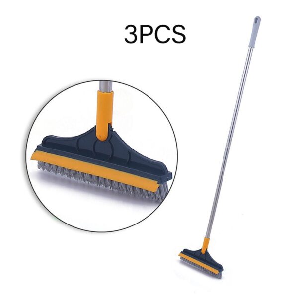 Floor Gap Cleaning Bristles Brush V-broom Rubber Wiper Glass Bathroom Toilet Tile Water Drying Dust Pet Hair Household Scraper - Image 8
