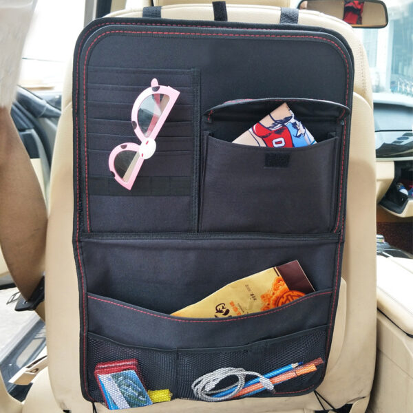 Car Seat Back Storage Bag Car Organizer Bag Foldable Dining Table Tray Travel Storage Bag Car Interior Accessories - Image 2