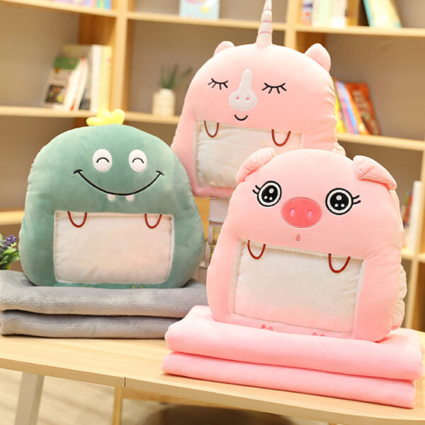 Winter Visual Hand Warmer Pillow can Play Mobile Phone with Blanket Plush Pillow - Image 3