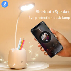 LED Desk Lamp Multifunctional Bluetooth Sound Desk Light Reading Eye Protection Table Lamp Bedroom Bedside Music Lgiht USB Lamps