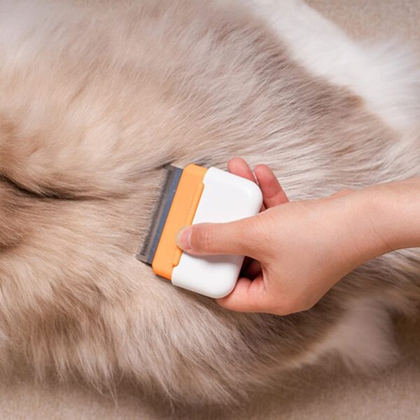 Cat Comb, Dog Massage Removal Brush For Deshedding Grooming Comb, Portable Cat Brush For Short Long Haired Cats Dogs Puppy Kitten Rabbit, Remove Matted Tangled Fur Loose Hair - Image 7