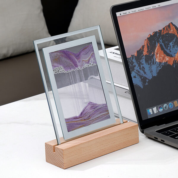 Sandscape Light Moving Hourglass USB LED Desk Table Night Lamp Flowing Sand Art Picture Bedroom Bedside Craft Gift Home Decor - Image 2