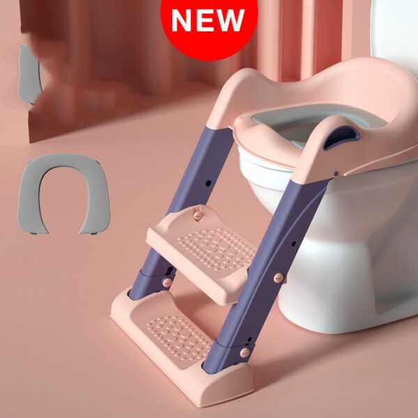 Stair-type Male And Female Baby Ladder Folding Rack Ring Cushion Child Toilet - Image 5