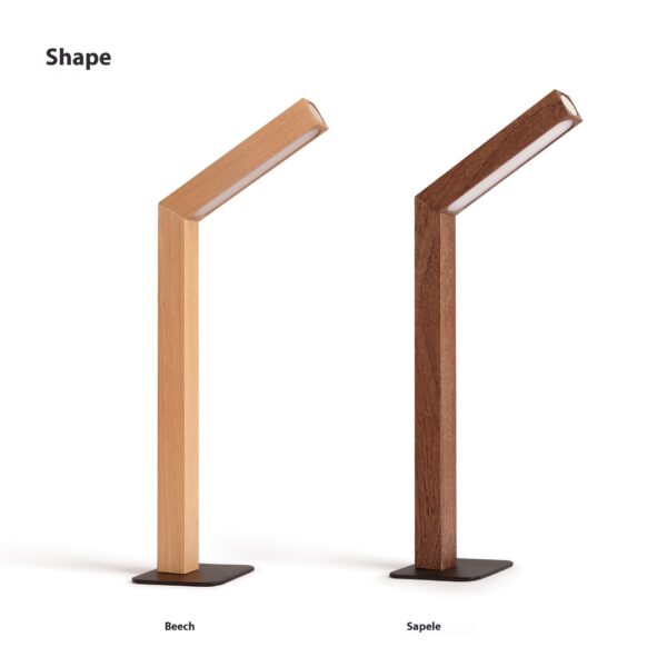 Desk LED Light Learning Reading Dormitory Rotating Solid Wood Bedside Wall Lamp - Image 3