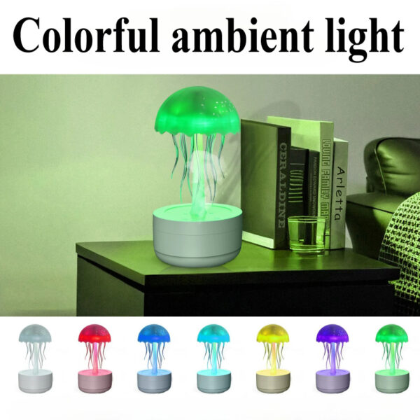 Jellyfish Humidifier Fragrance Diffuser Colorful Night Light Heavy Fog Essential Oil Diffuser Home Bedroom Office Air Humidifier - Image 2