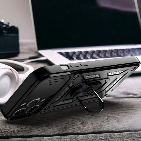 Sergeant Sliding Window Mobile Phone Case Anti-drop Magnetic Bracket - Image 5