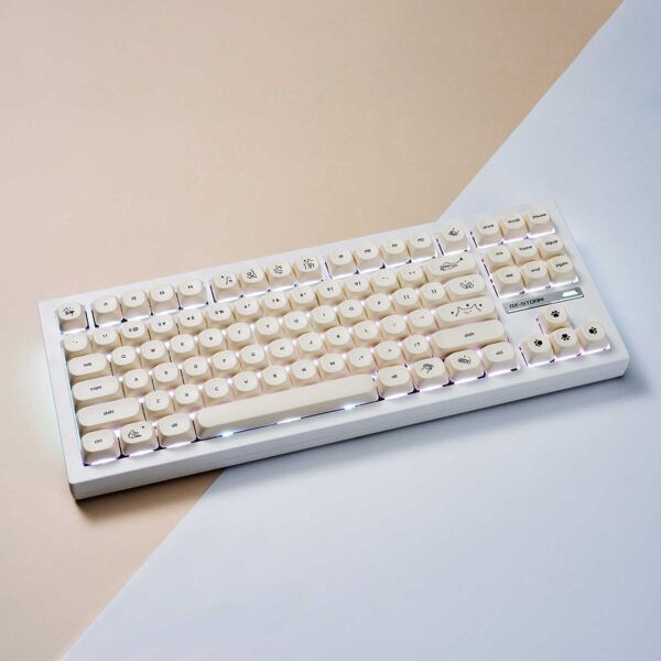 Minimalist Small Font Cute Cat Mechanical Keyboard Keycaps - Image 2
