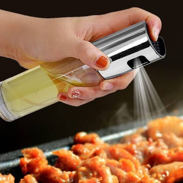 BBQ Healthy Kitchen Cooking Oil Vinegar Spray Bottle Push Type Oil Spray BottlePump Oil Tank Leakproof BBQ Sprayer BBQ Tools Kitchen Gadgets - Image 2