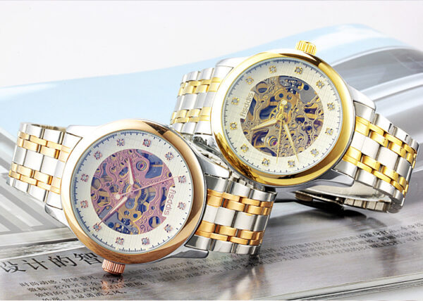New Foreign Trade Luminous Mechanical Watches, Automatic Hollowing, Men's Fashion Trend, Steel Machinery Watches - Image 4
