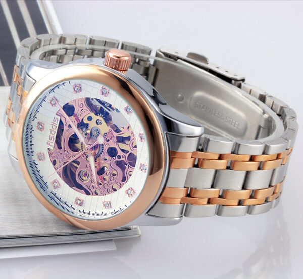 New Foreign Trade Luminous Mechanical Watches, Automatic Hollowing, Men's Fashion Trend, Steel Machinery Watches - Image 3
