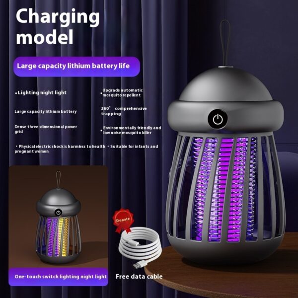 Mosquito Killer Lamp Insect Repellent Radiation Less Mute Electric Insect Trap Usb Charging Outdoor Mosquito Killer Repellent - Image 7