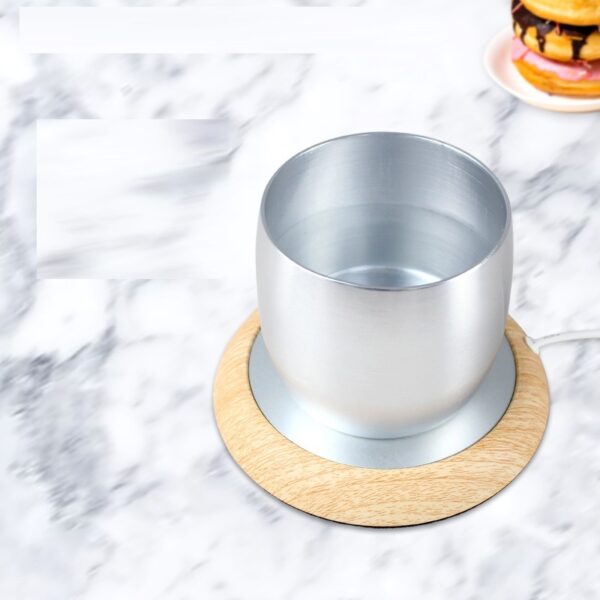 Metal Wood Grain Thermal Cup Pad Usb Coffee Milk Warmer Office Home Warm-keeping Water Cup Heating Base - Image 6