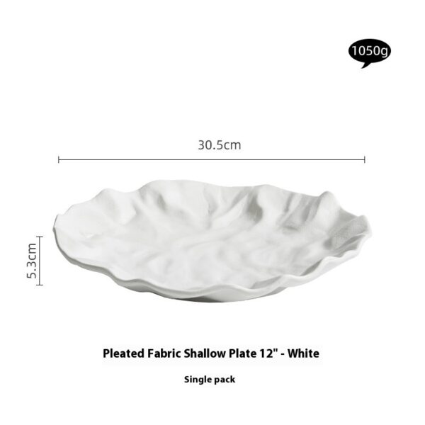 Pleated Dish Ceramic Cooking Plate Japanese Western Food - Image 10