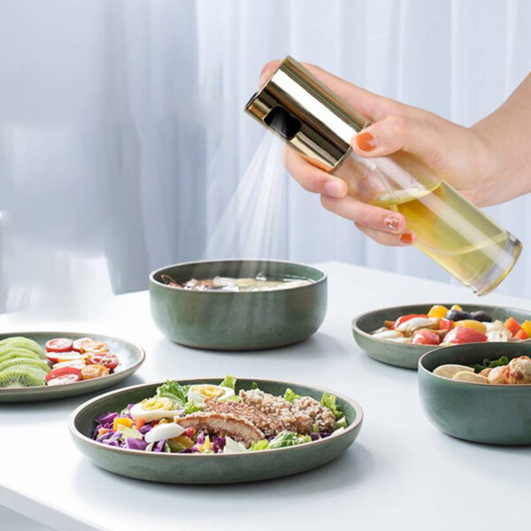 BBQ Healthy Kitchen Cooking Oil Vinegar Spray Bottle Push Type Oil Spray BottlePump Oil Tank Leakproof BBQ Sprayer BBQ Tools Kitchen Gadgets - Image 4