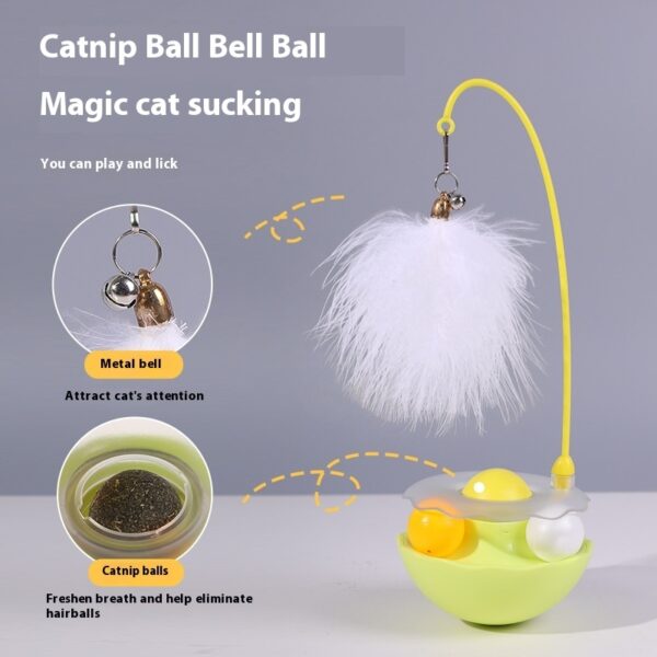 Cat Interactive Toy Funny Tumbler Toy Kitten Exercise Catching Leaky Food Ball Teaser Feather Wand Toys For Cat Accessories Pet Products - Image 3