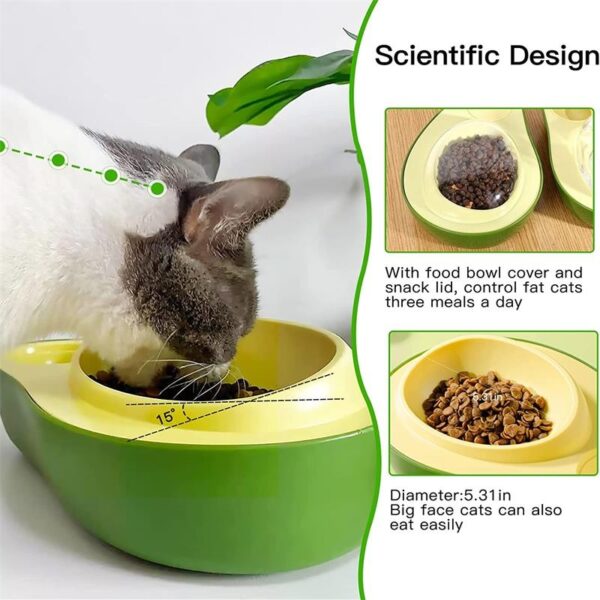 Automatic Drinking Water Bottle Pet Feeder Avocado Shape Kitten Slow Food Feeding Bowl Small Pets Feeder - Image 5