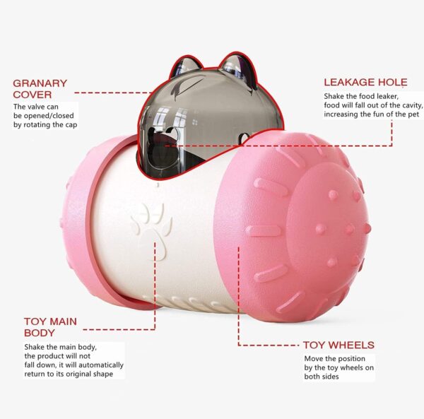 Cat Toys Interactive Dog Toys Treat Dispensing Dog Toys Cat Feeder Toy Dog Enrichment Toys Dog Treat Ball For Large Medium Small Dogs - Image 2