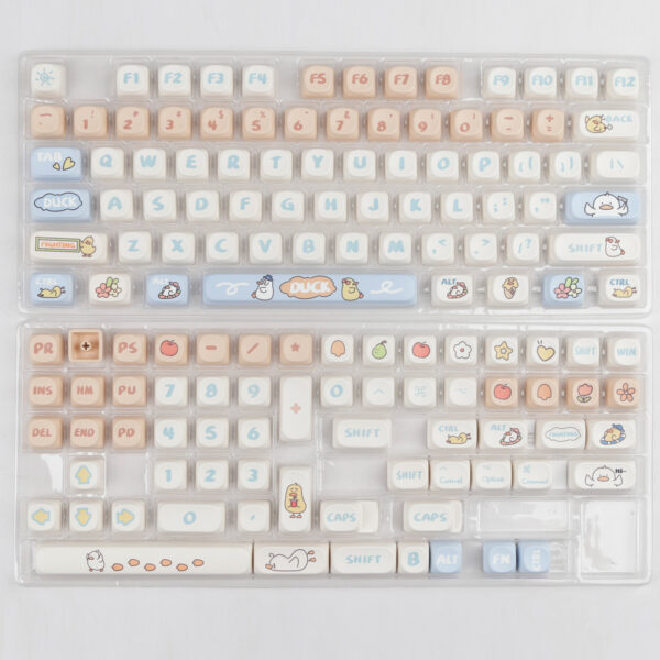 Cute Cartoon Boring Duck Mechanical Keyboard Keycaps - Image 3