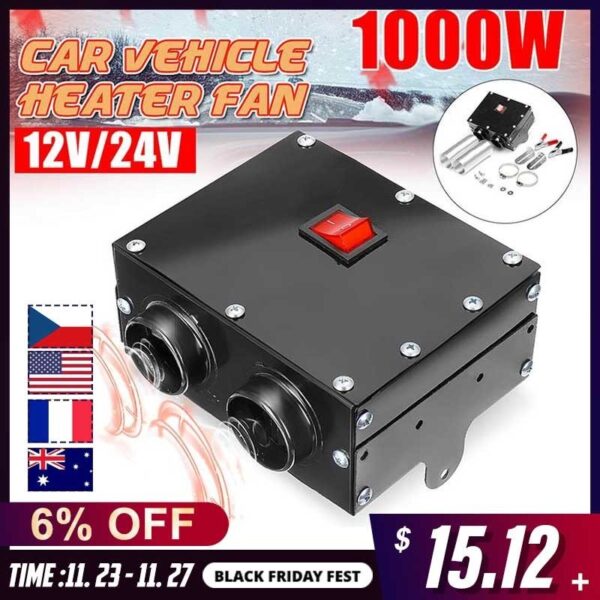 Export mini car electric heater car electric heater heater fan heater defroster 12V24V demisting - Image 5