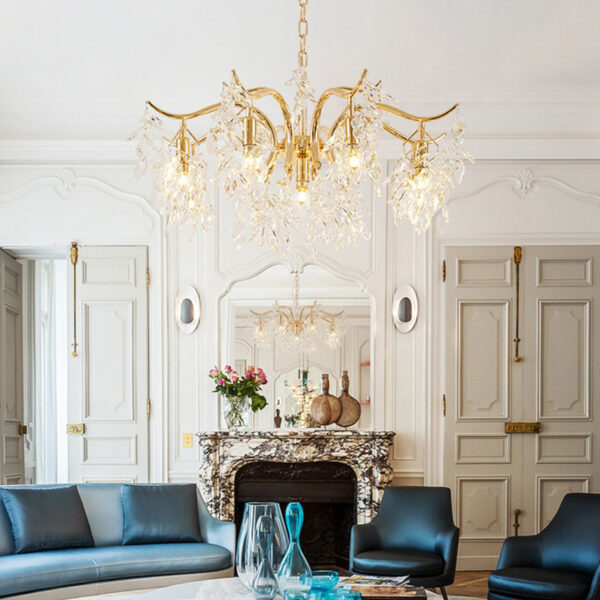 American Light Luxury Crystal Chandelier Modern Minimalist Dining-room Lamp - Image 4