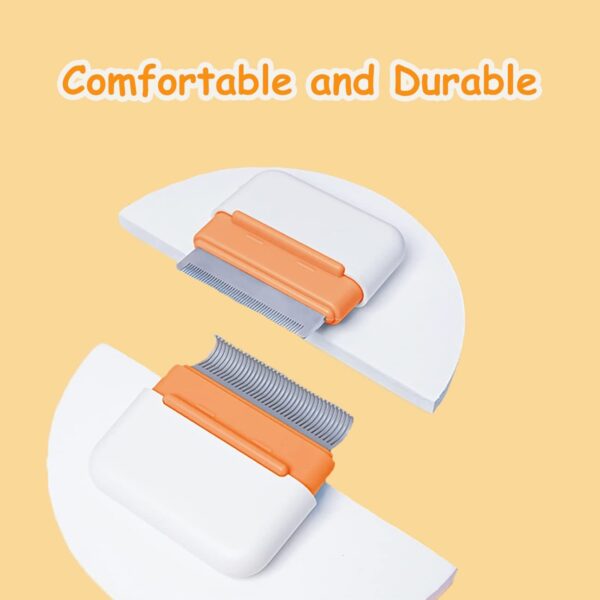 Cat Comb, Dog Massage Removal Brush For Deshedding Grooming Comb, Portable Cat Brush For Short Long Haired Cats Dogs Puppy Kitten Rabbit, Remove Matted Tangled Fur Loose Hair - Image 2