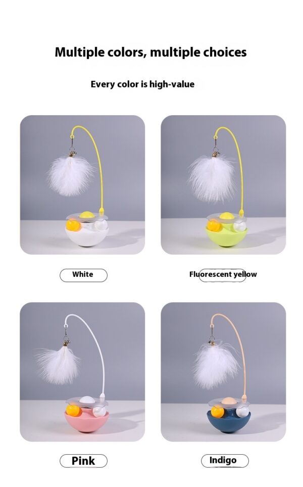 Cat Interactive Toy Funny Tumbler Toy Kitten Exercise Catching Leaky Food Ball Teaser Feather Wand Toys For Cat Accessories Pet Products - Image 9