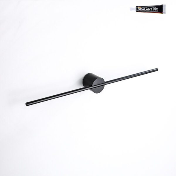 Bathroom Walnut Towel Bar Punch-free Toilet Wall-mounted Shelf Creative Towel Rack Light Luxury Thickened Single Bar - Image 3