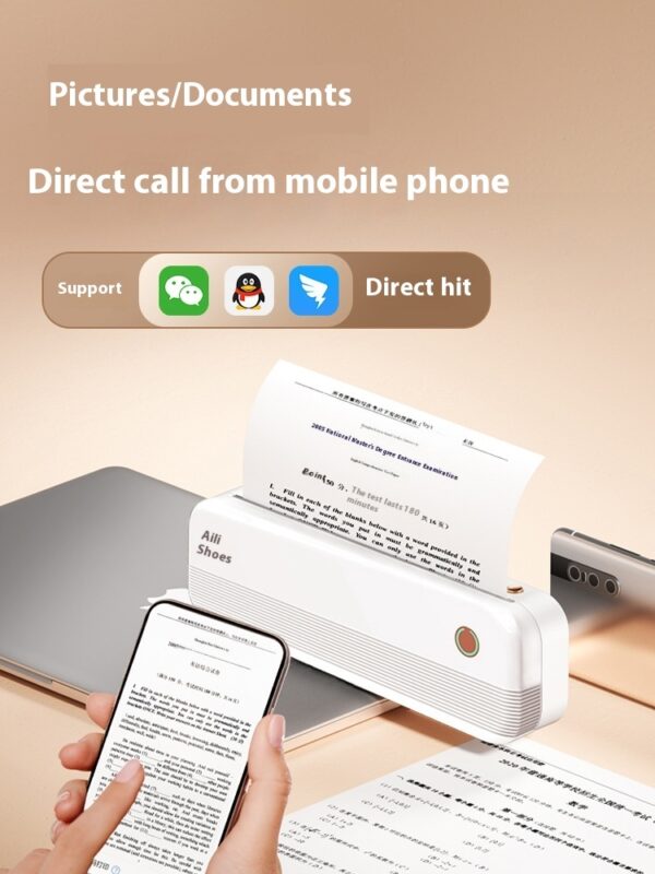 Ailixiong P40 Small Mini Ink-free Office Portable A4 Thermal Printer - Image 2