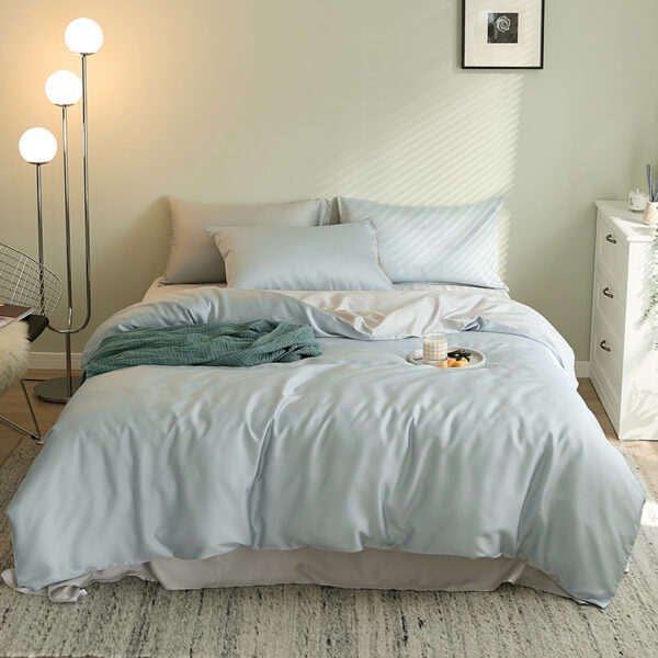 Summer Light Luxury Pure Color Tencel Four-piece Set Simple Ice Silk Cool Feeling Silky - Image 8