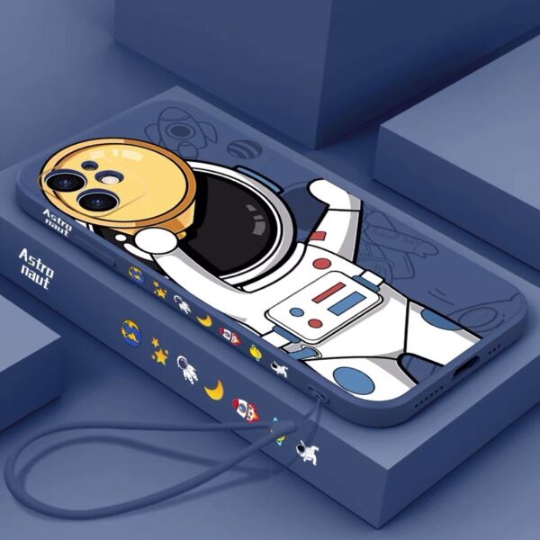 Compatible With  , Cartoon Astronaut Creative Planet Silicone Phone Case - Image 5