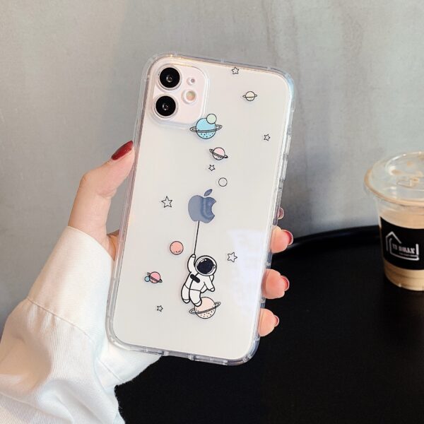 Creative Spaceman Transparent Cute Phone Case - Image 3