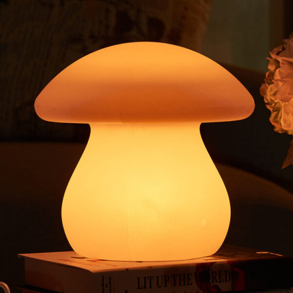 LED Night Light Remote Control Rechargeable Desk Lamp Waterproof Mushroom Lamp - Image 5
