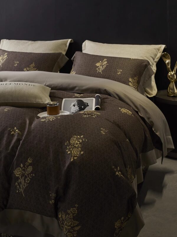 American Retro Cotton Brushed Four-piece Set Autumn And Winter Warm Thickened - Image 2