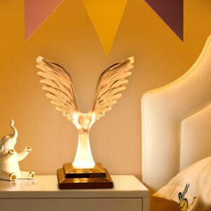 Crystal Eagle Desk Lamp Wireless Charging Touch Ambient Light