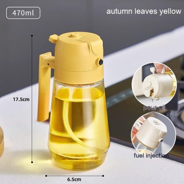 470ML Olive Oil Sprayer Dispenser For Cooking BBQ 2 In 1 Glass Oil Vinegar Soy Sauce Spray Kitchen Oil Bottle For Air Fryer - Image 8