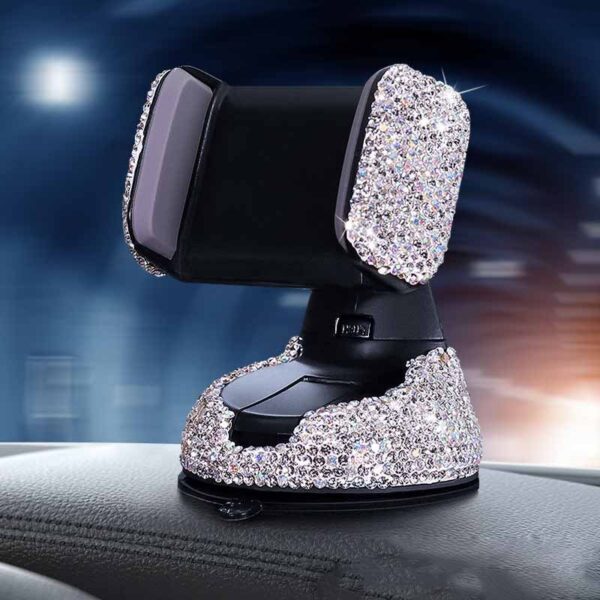 Multifunctional Air Outlet Diamond-encrusted Car Phone Holder - Image 8